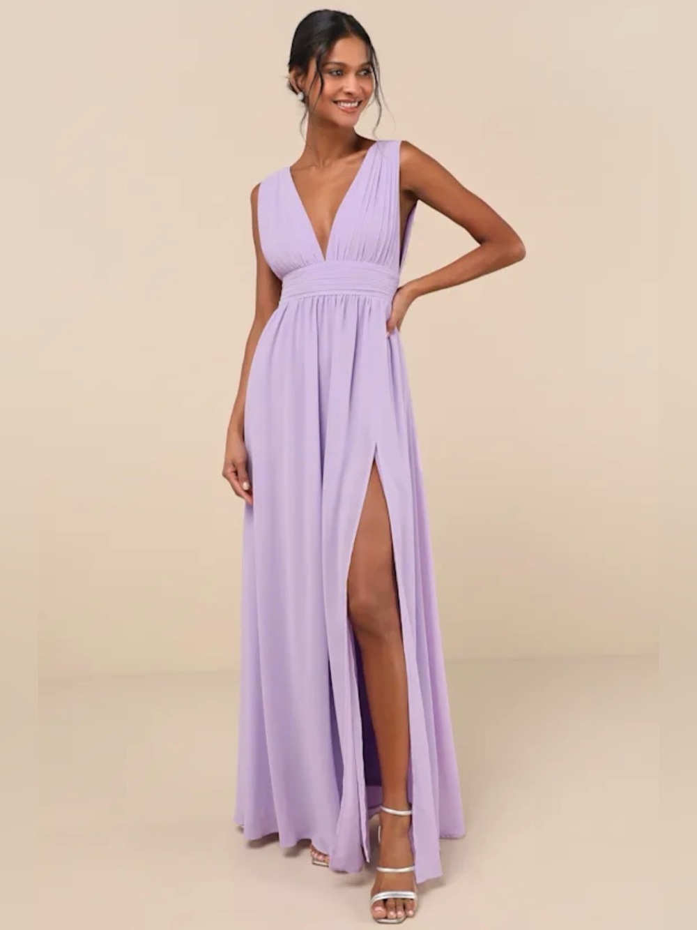 Lulus Heavenly Hues Lavender Maxi Dress  Size Medium NEW w/ Tag